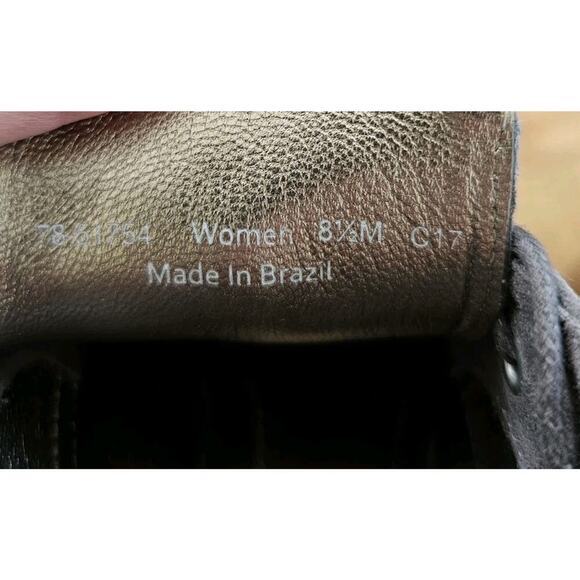 Johnston & Murphy Ankle Boots Women's Grey Suede Heels Size 8.5 Lace Up Boho - Picture 4 of 11